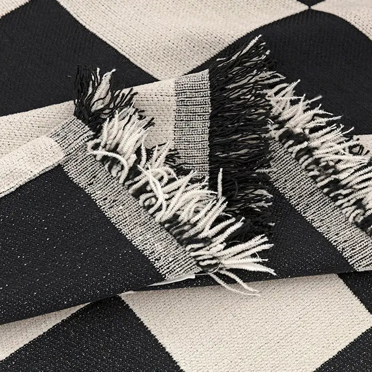 Manta de Punto "Checkerboard"