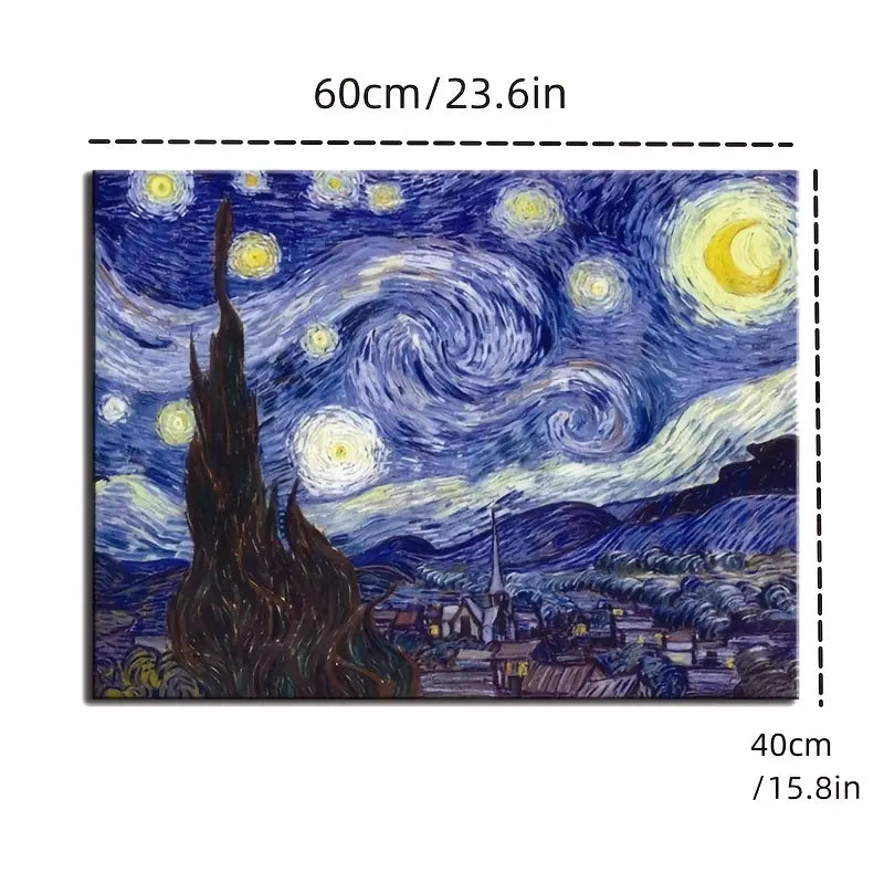 Cuadro de Lienzo del Cielo Estrellado Abstracto para Decoración del Hogar