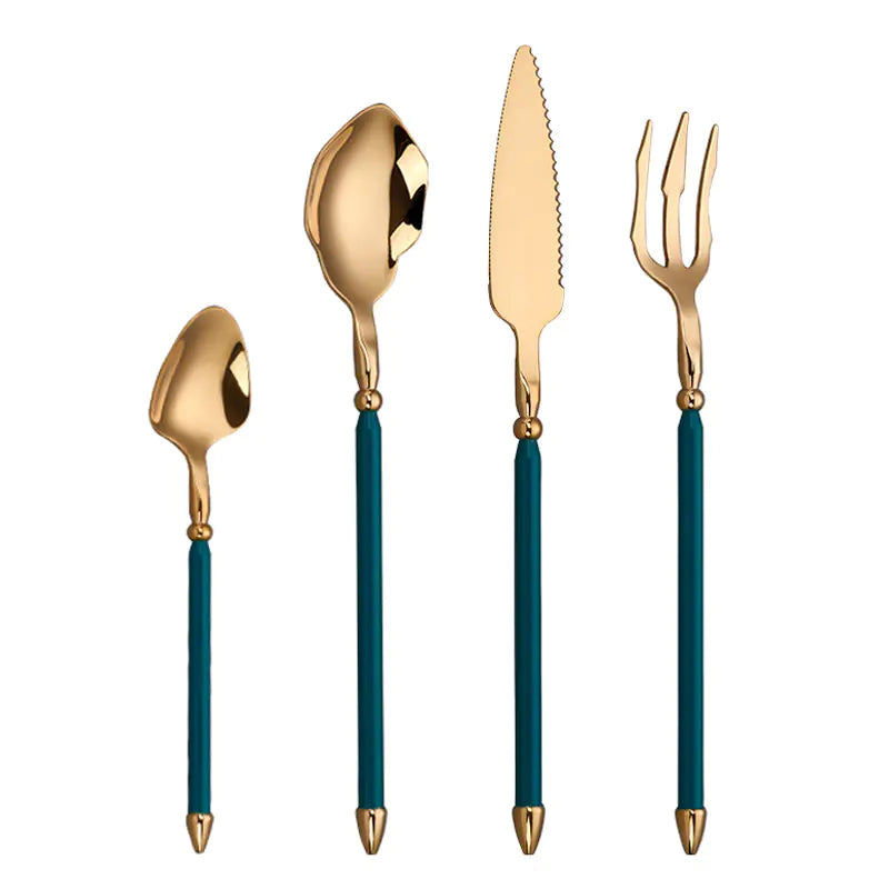 Juego de Cubiertos de Acero Inoxidable 304 para Comedor Occidental (4 piezas)