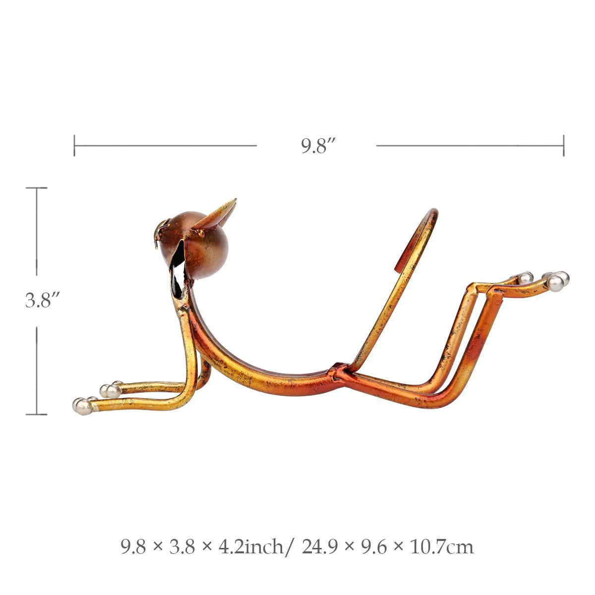 Moderno Soporte para Botellas de Vino de Gato Yoga en Metal para Decoración del Hogar