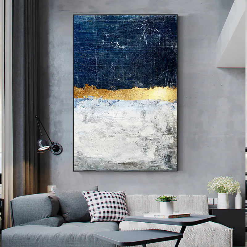 Platinum Hues Abstract Canvas