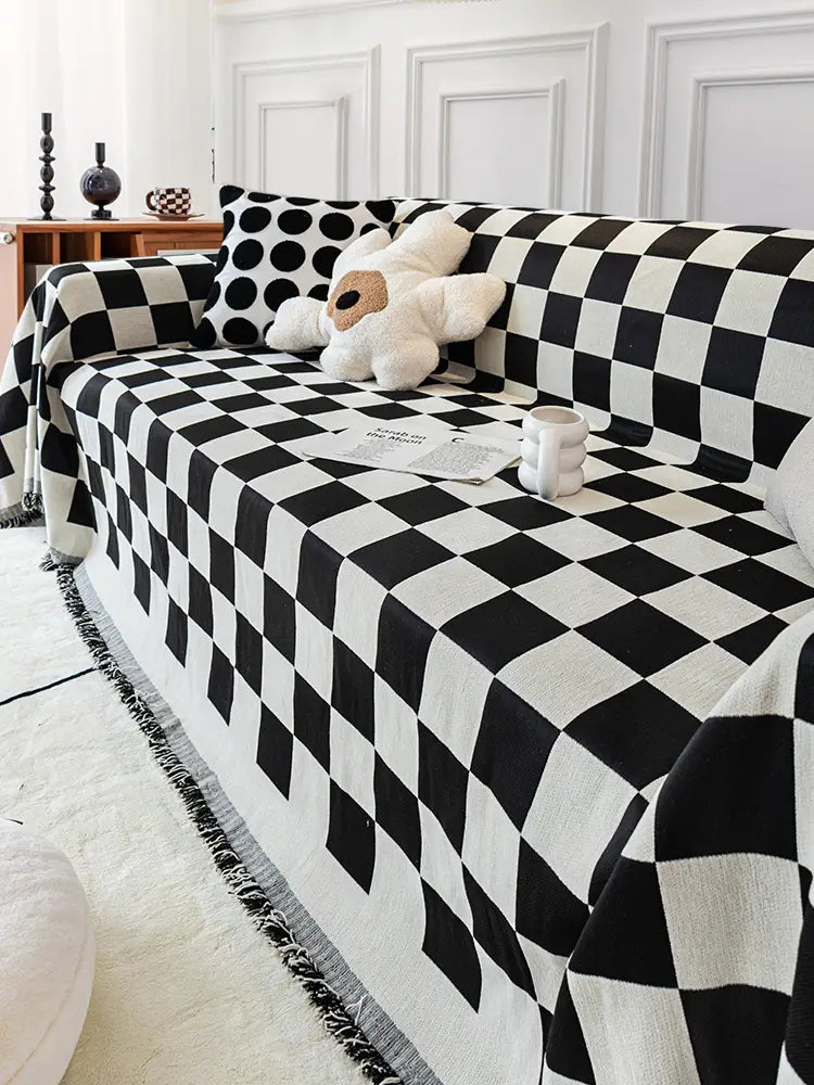 Manta de Punto "Checkerboard"