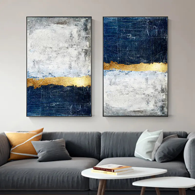 Platinum Hues Abstract Canvas